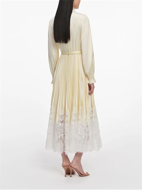 Mini abito in pizzo satinato SELF PORTRAIT | SS26047MAYYELLOW